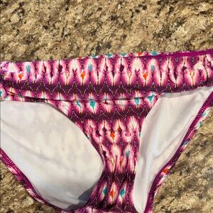 Kenneth Cole New York Multicolor Feather Print Bikini Bottom